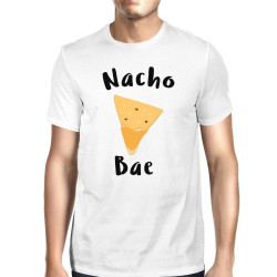Nocho Bae Men's White T-shirt Trendy Graphic Tee For His Birthday