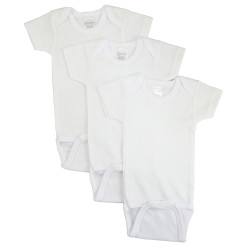 White Short Sleeve One Piece 3 Pack