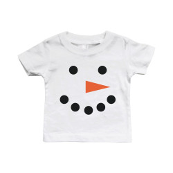 Graphic Snap-on Style Baby Tee, Infant Tee - Snowman