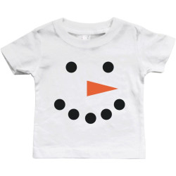 Graphic Snap-on Style Baby Tee, Infant Tee - Snowman