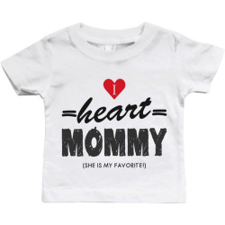 Graphic Snap-on Style Baby Tee, Infant Tee - I Heart Mommy