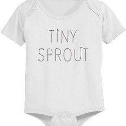 Tiny Sprout Cute Baby Bodysuit - Pre-Shrunk Cotton Snap-On Style Baby Bodysuit
