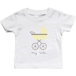 Graphic Snap-on Style Baby Tee, Infant Tee - Stroller My Ride