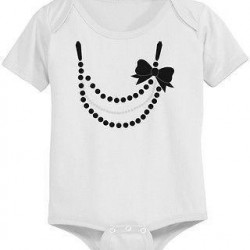Cute Necklace Baby Bodysuit - Pre-Shrunk Cotton Snap-On Style Baby Bodysuit