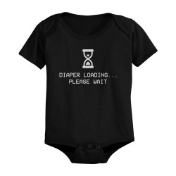 Diaper Loading Please Wait - Funny Graphic Statement Bodysuit / Infant T-shirt