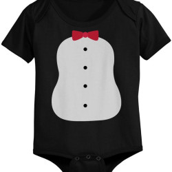 Penguin Costume Baby Bodysuits Black Infant Snap On Bodysuits Perfect for Halloween