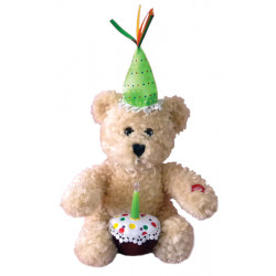 Happy Birthday Plush Cupcake Bear